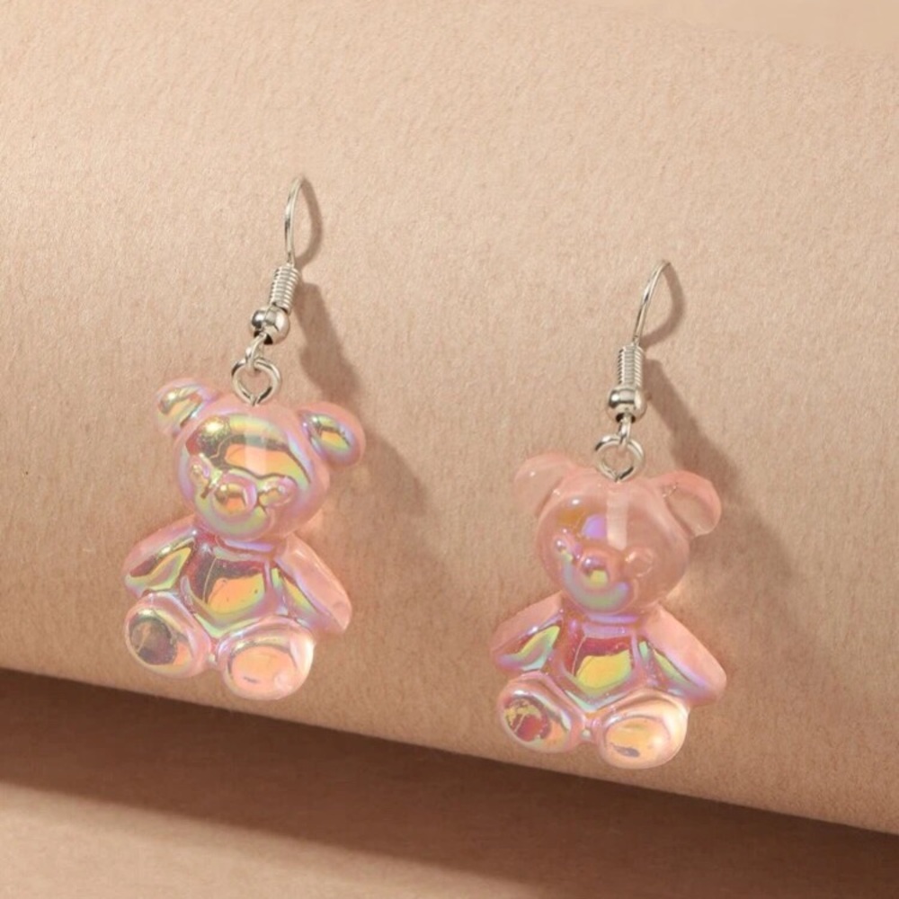 🐻 Adorable yummy gummy teddy bear iridescent dangle 🐻 - Picture 2 of 3